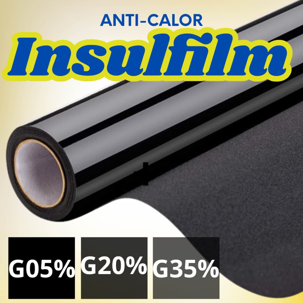 Insulfilm Película fume Automotiva e Residencial para vidros Janela, Portas, blindex G5/G20 ou G35