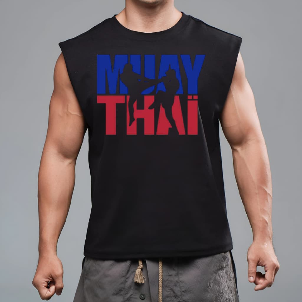 Camiseta Regata Masculina regata Pra treino no Muay Thai Academia Treino Musculação Estilo Maromba