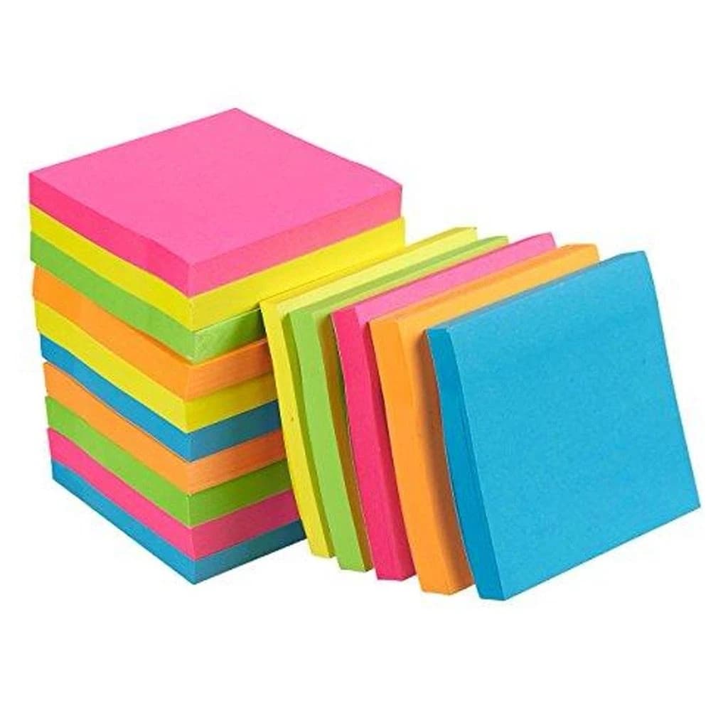 Kit Bloco De Notas 75x75mm Bloco Adesivo Para Anotações Colorido