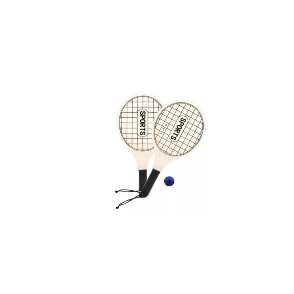 Raquete 2 pçs e 1 pç bola beach tennis frescobol leve e resistente - Western