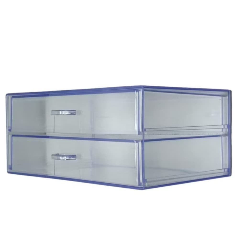 Porta Maquiagem Acrílico Com 2 Gavetas Porta Cosméticos Porta Pincéis Organizador de Maquiagem