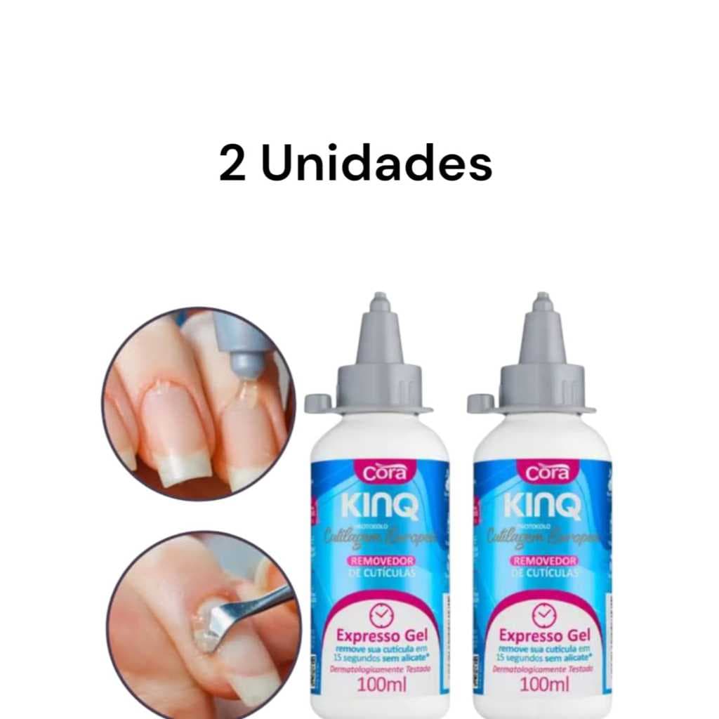 De Adeus ao Alicate de Cutícula Com 2 Kinq Gel P/ Remoção De Cutículas 100 Ml