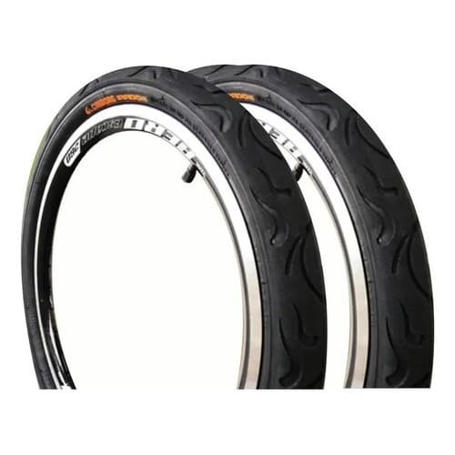 PAR PNEUS IRADO FIRE ARO 20X2.125 BALÃO BIKE BMX