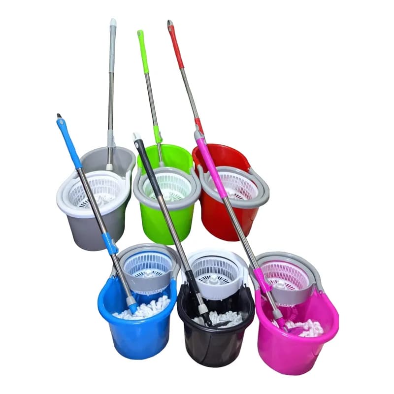 Mop Giratório Rosa Esfregão de Limpeza Colorido 12 Litros, 8 Litros