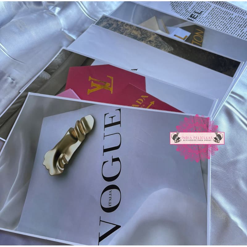 kit cenário para fotos 05 / kit de revista fake / capa de revista nails unhas imagem para quadro imagem e bijuteria