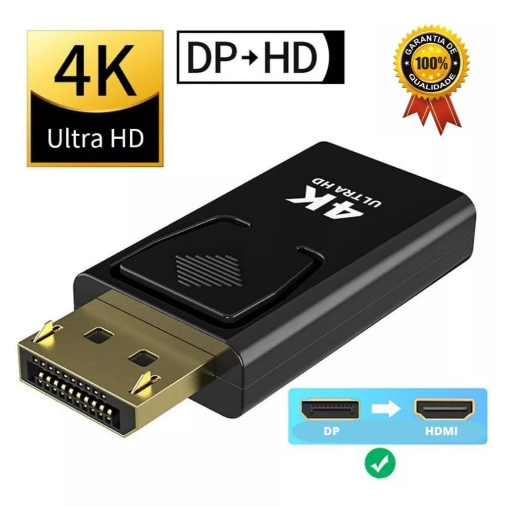 Adaptador Conversor Hdmi Displayport Uhd Dp 4k X 2k