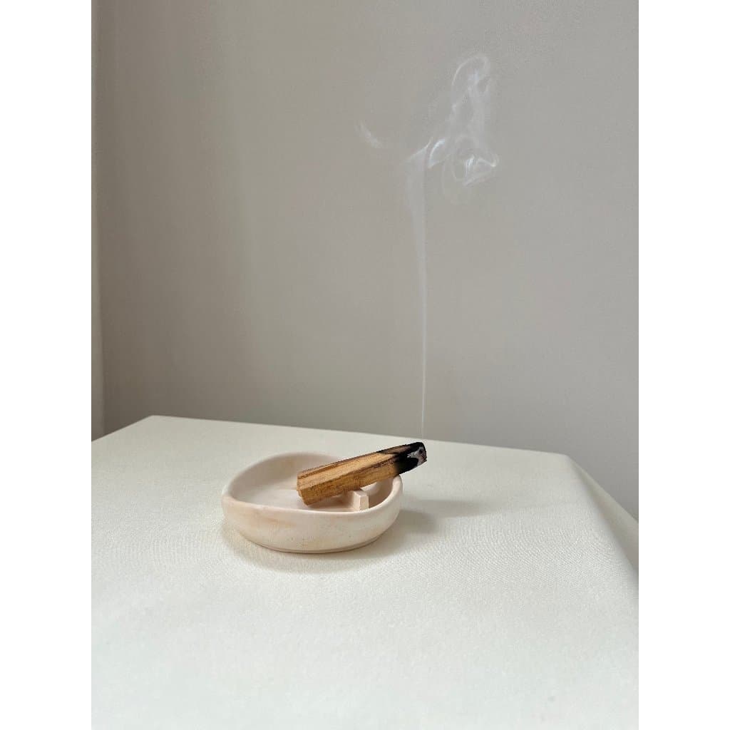 Suporte Queimador para Palo Santo - Zen para Decoração com Efeito Marmorizado