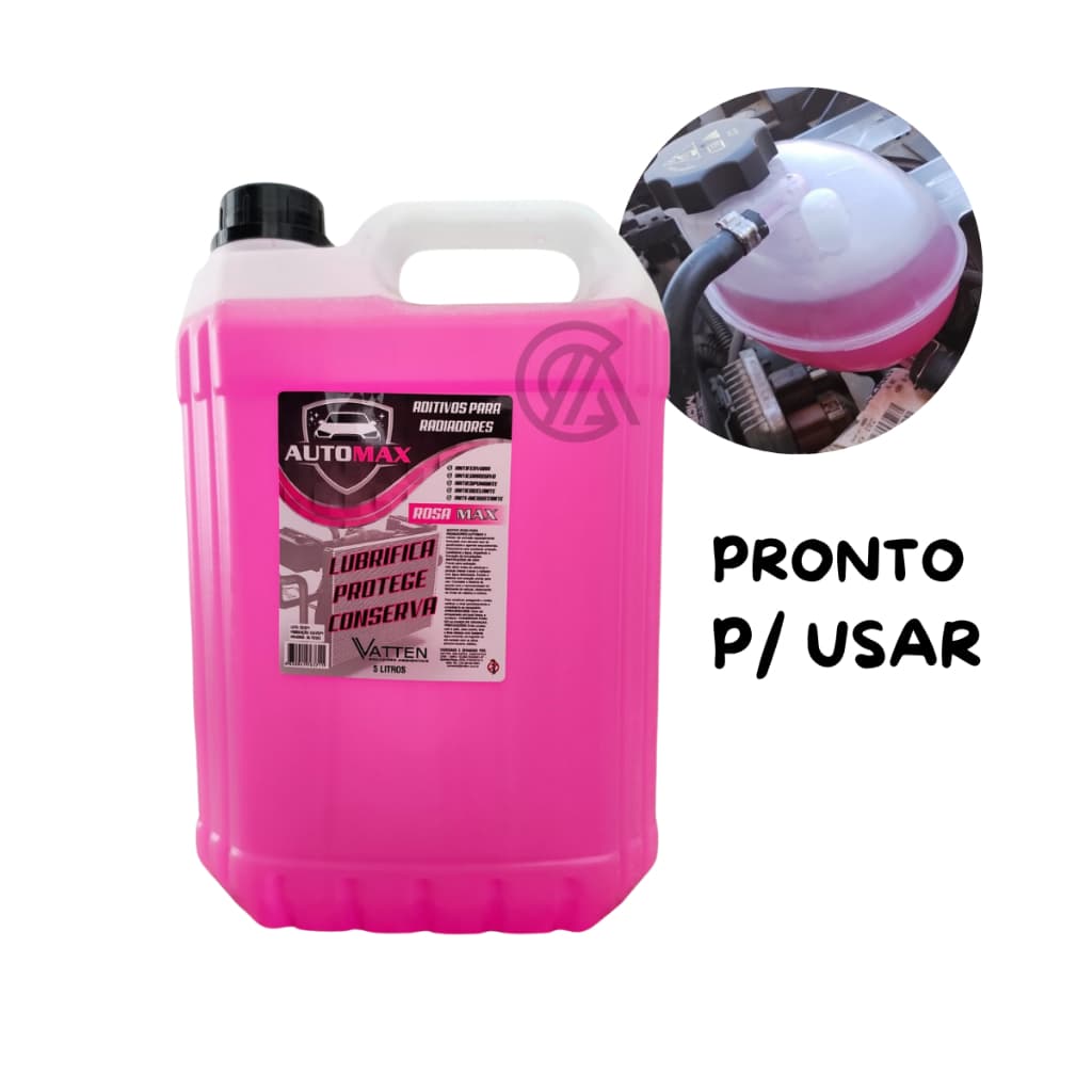 Aditivo Automotivo para Radiadores Diluido Fluido de Arrefecimento Pronto Uso Galão 5 Litros Rosa