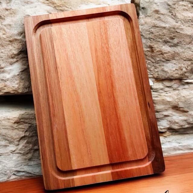 Tábua De Corte Carne Cozinha Legumes P Madeira