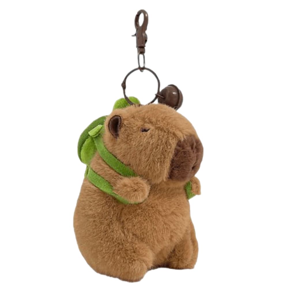 Chaveiro Capivara Brinquedo Pelúcia Capybara Com Bolsa Tartaruga Com Sininho