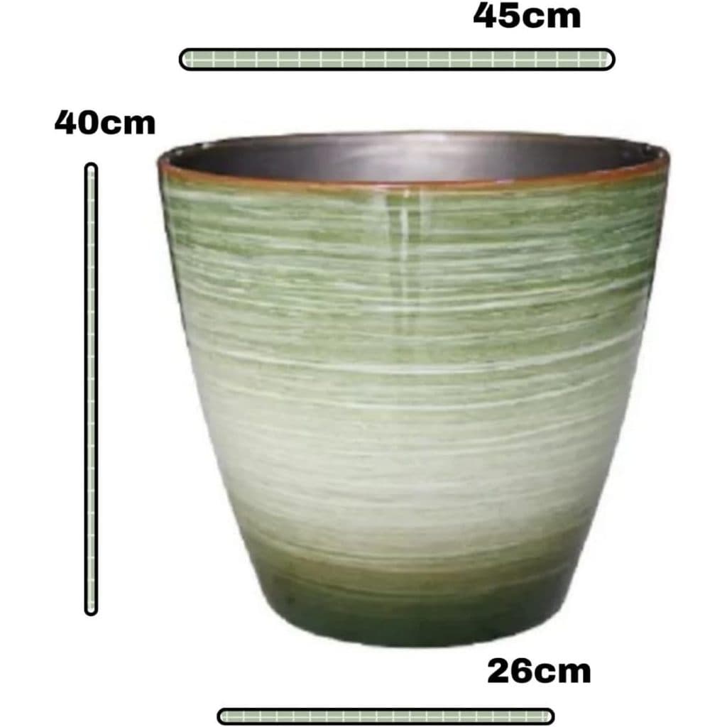Vaso Para Plantas Grande Decorativo Sala Jardim Alto Brilho (Verde-Claro), Vaso Para Planta Liso efeito Marmorizado.