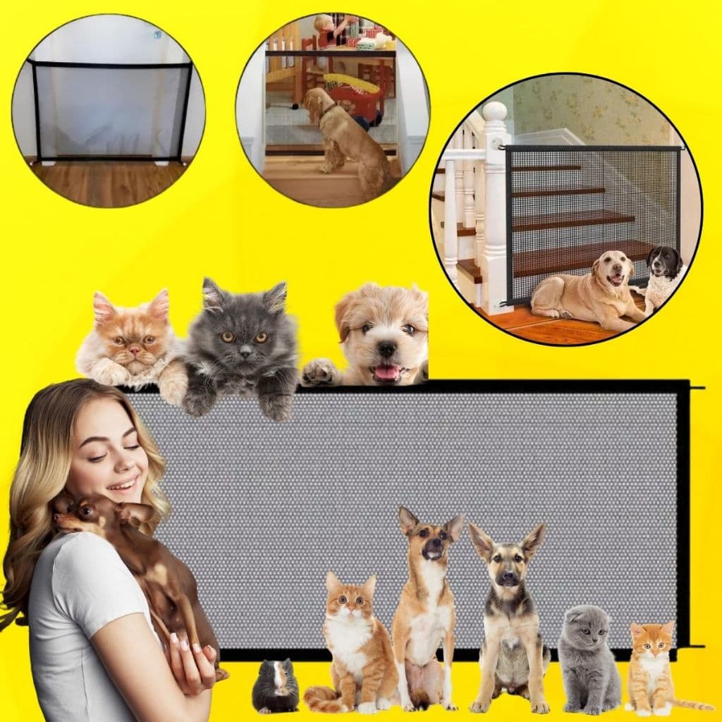 Tela Pet de Proteção Para Cachorro Casa Gato Cao Bebe Tela Divisória para Portas