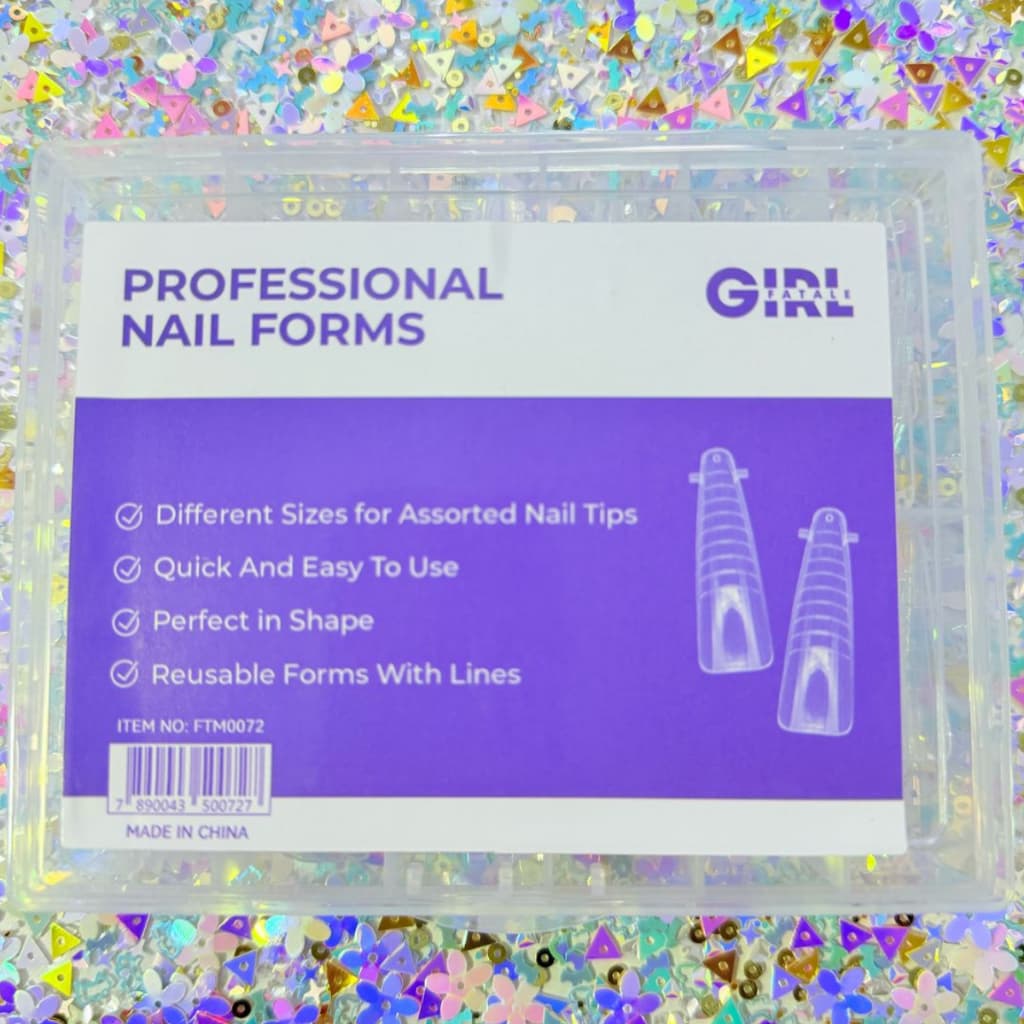 Molde F1 Profissional Girl Fatale Polygel Reutilizável Caixa Com 120 Unidades Nail Art Molde Para Poligel Nail art