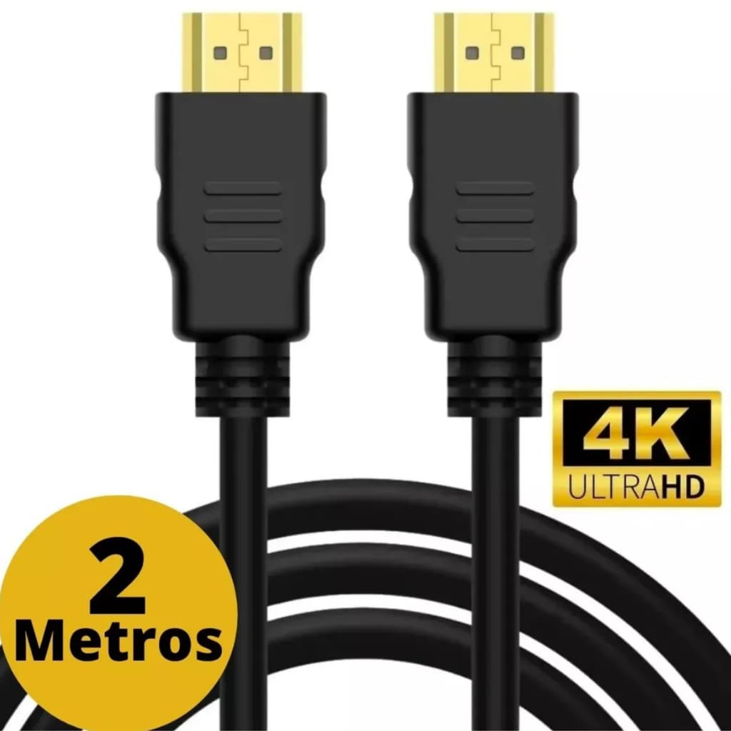 Cabo Hdmi 2.0 4k 3d Ultra Hd 2 Metros Blindado Tv Pc