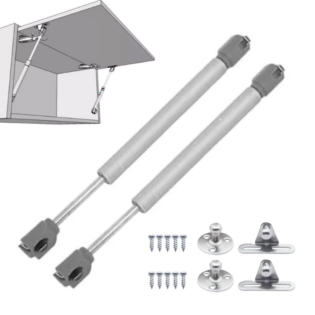 Kit 2 Haste Hidráulica Pistão Para Armario Á Gás Abertura Sustentação Suporte Para Porta De Armário