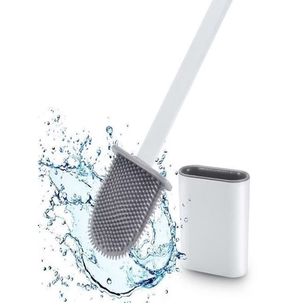 Escova de Silicone Para Limpeza de Vaso Sanitário Privada Banheiro Com Suporte de Parede