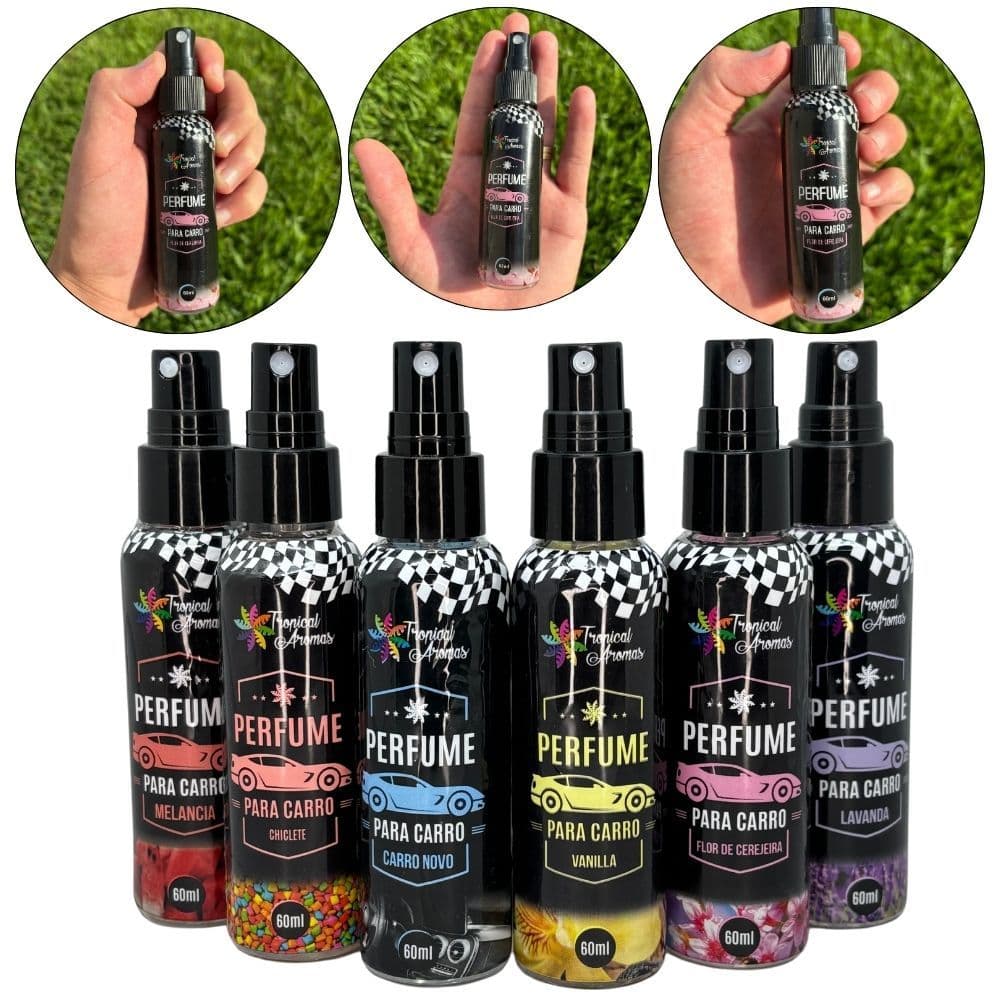 Kit 6 Aromatizantes Automotivos Perfume Carro 60ml Sortidos