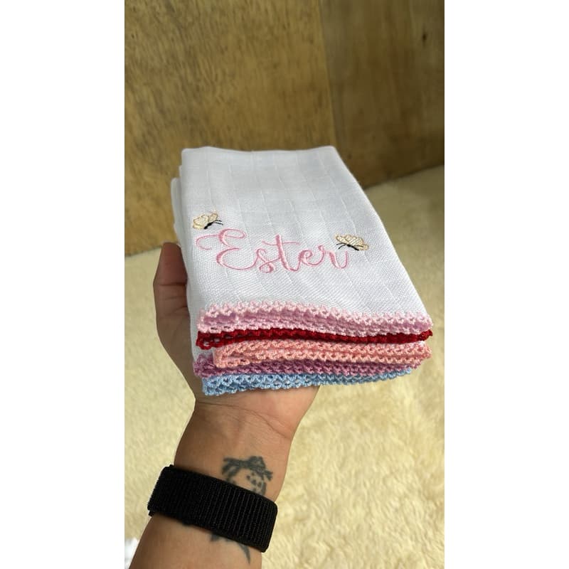 Fralda de boca mabber personalizada tema e nome