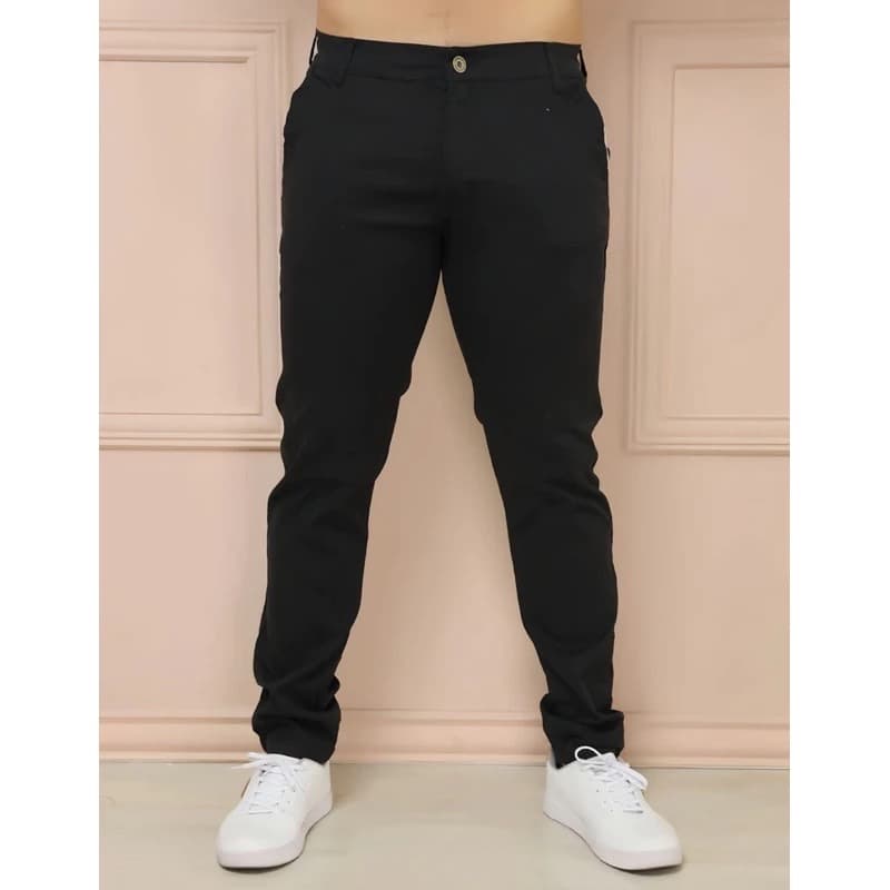 Calça Jeans Preto Masculina Básica Slim Original Elastano Roupas Masculina