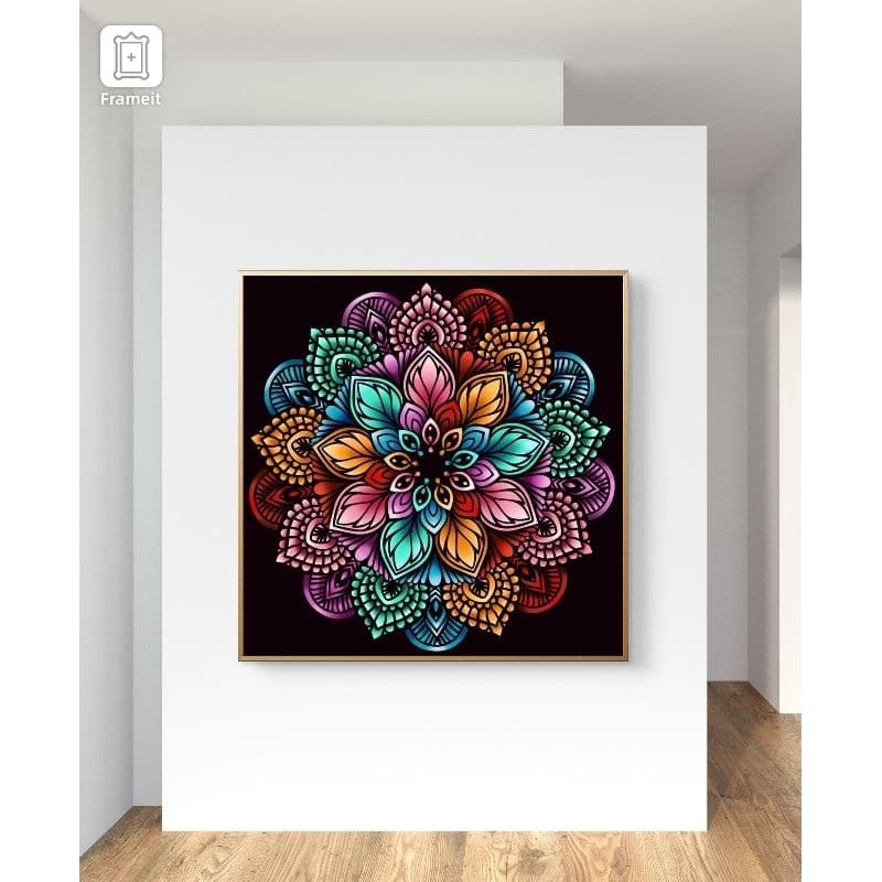 Quadro Decorativo Sala Quarto Cozinha Mandala Colorida Arte 60x40