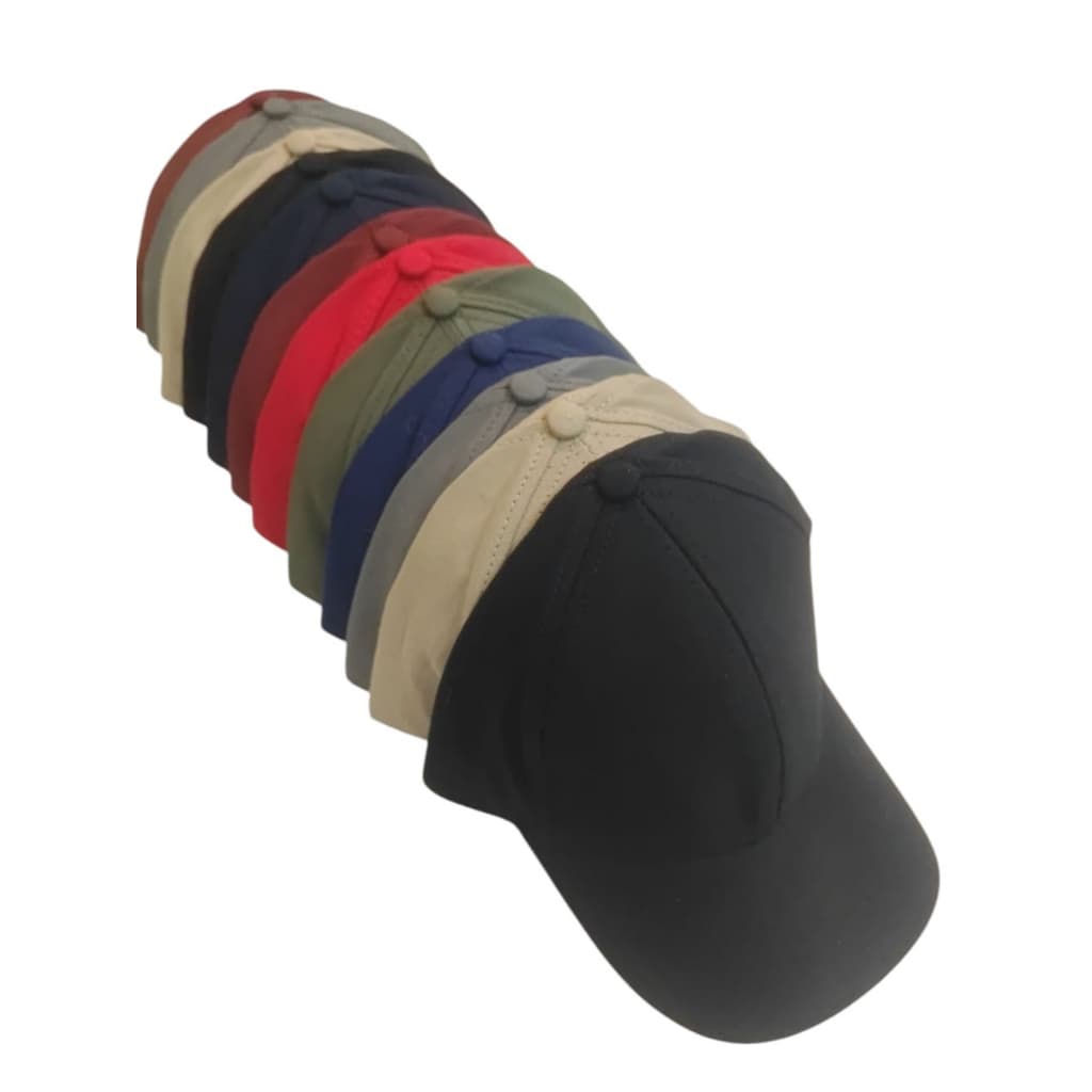Kit 6 Bonés Liso Varias Cores Adulto com Ajuste Masculino Feminino