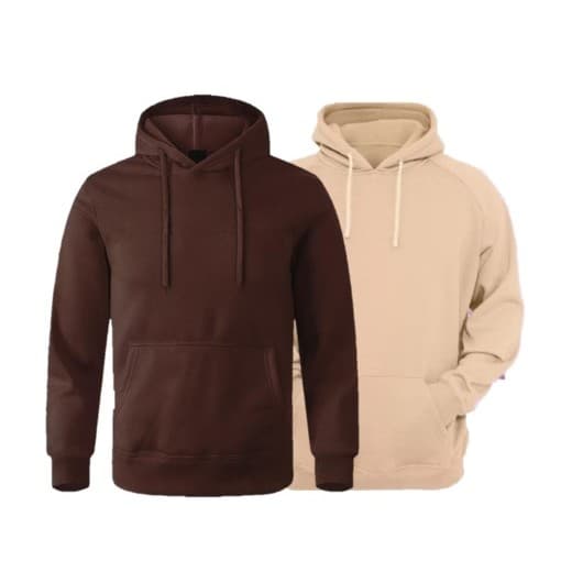 Kit 2 Casaco Moletom Canguru Com Capuz e Bolso Masculino e Feminino Liso Sem Estampa Unissex