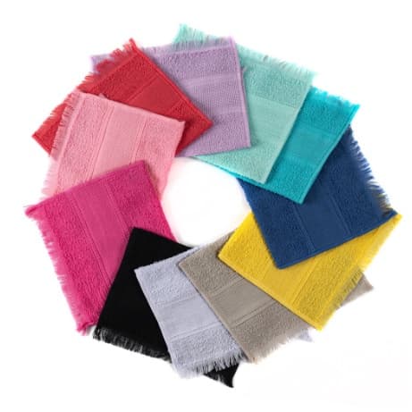 Kit 5 Toalha Social De Boca Com Franja Para Bordar Escolar Mão Lavabinho 21x31cm