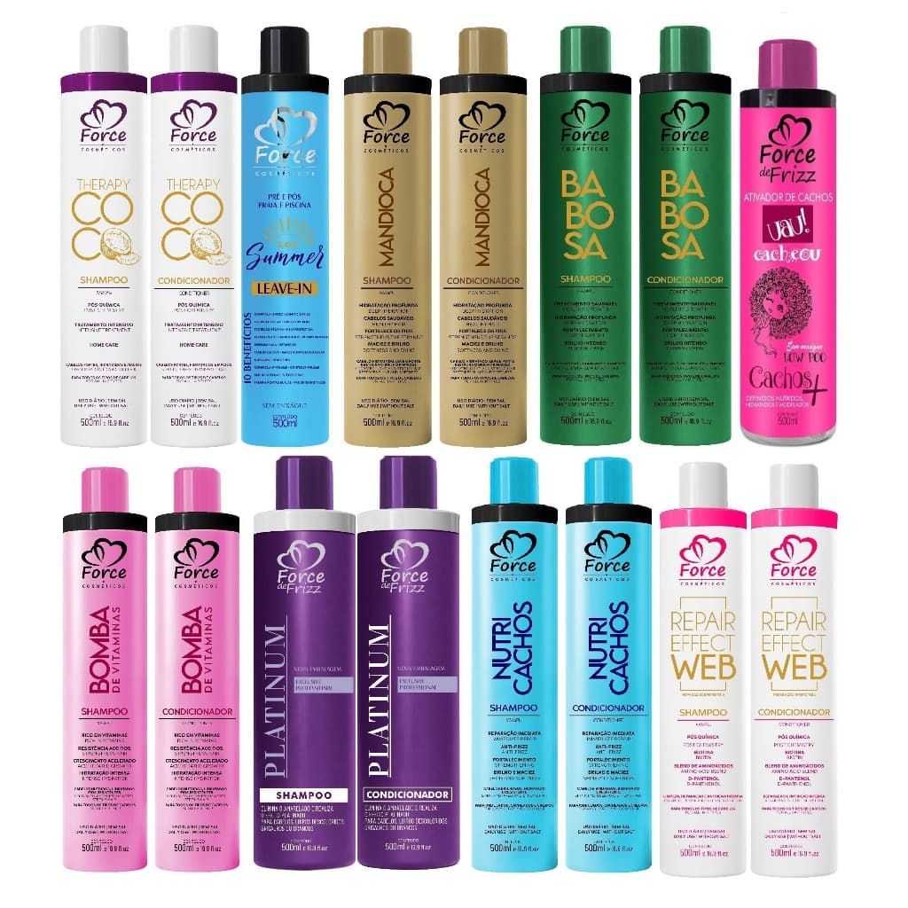 Force Cosmeticos Kit Home Care Hidratante Capilar Profissional - A sua Escolha!