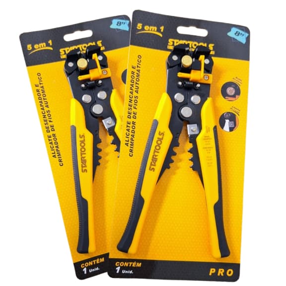 Alicate Crimpador e Desencapador de Fios Automático Multifuncional 5 em 1 de 8 Polegadas