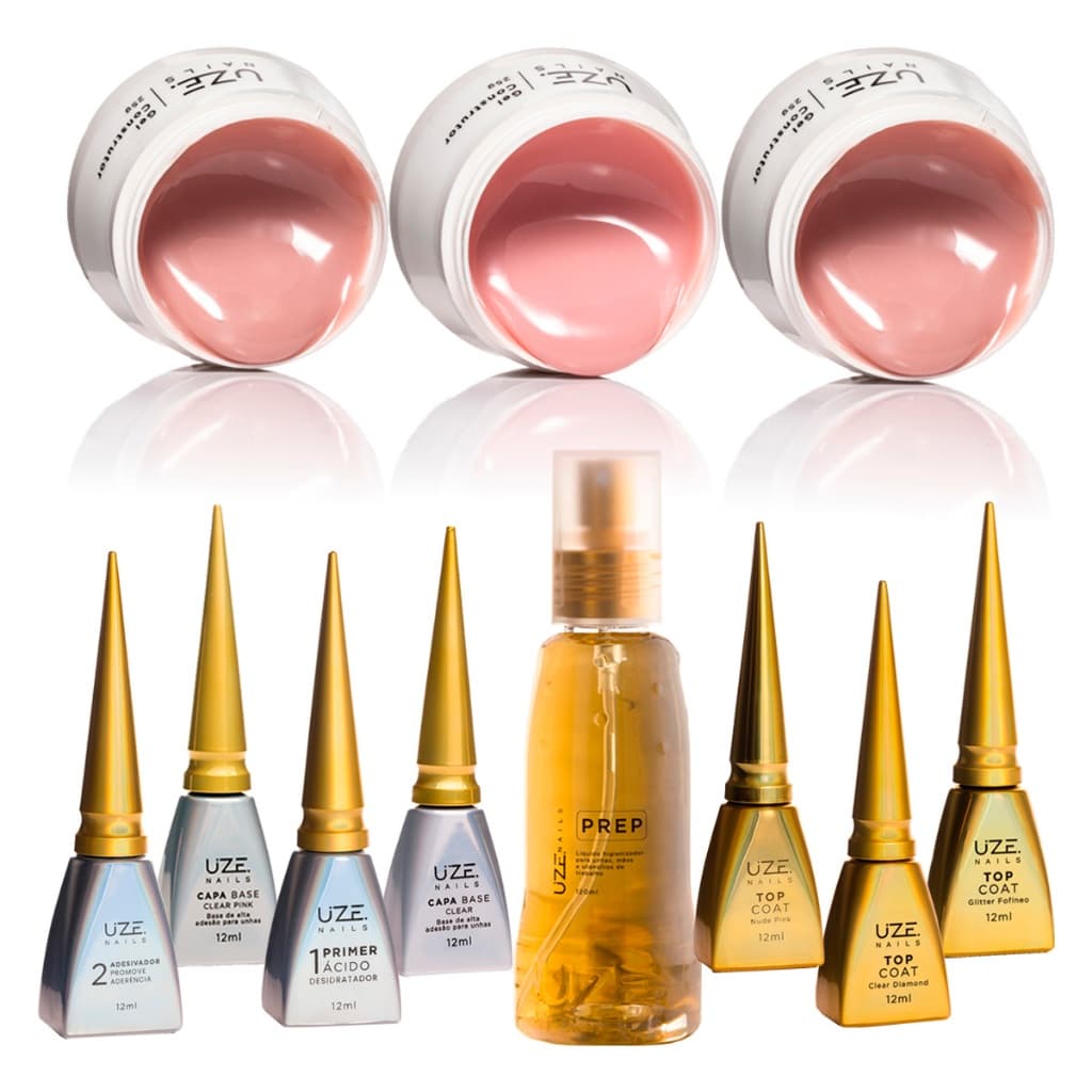 Preparadores Finalizadores E Gel Construtor 25g - UZE Nails + Monte o Seu Kit
