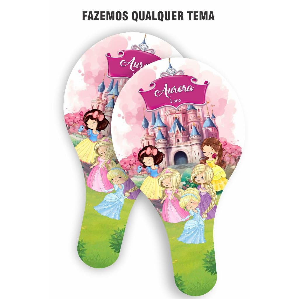 Adesivos Princesas Cute Para Raquete Ping Pong Fazemos Qualquer Tema