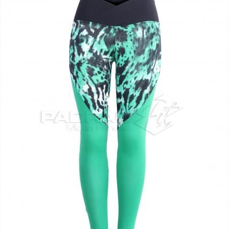 Calça Fitnes Animal Print tam P Tecido Poliamida e Elastano