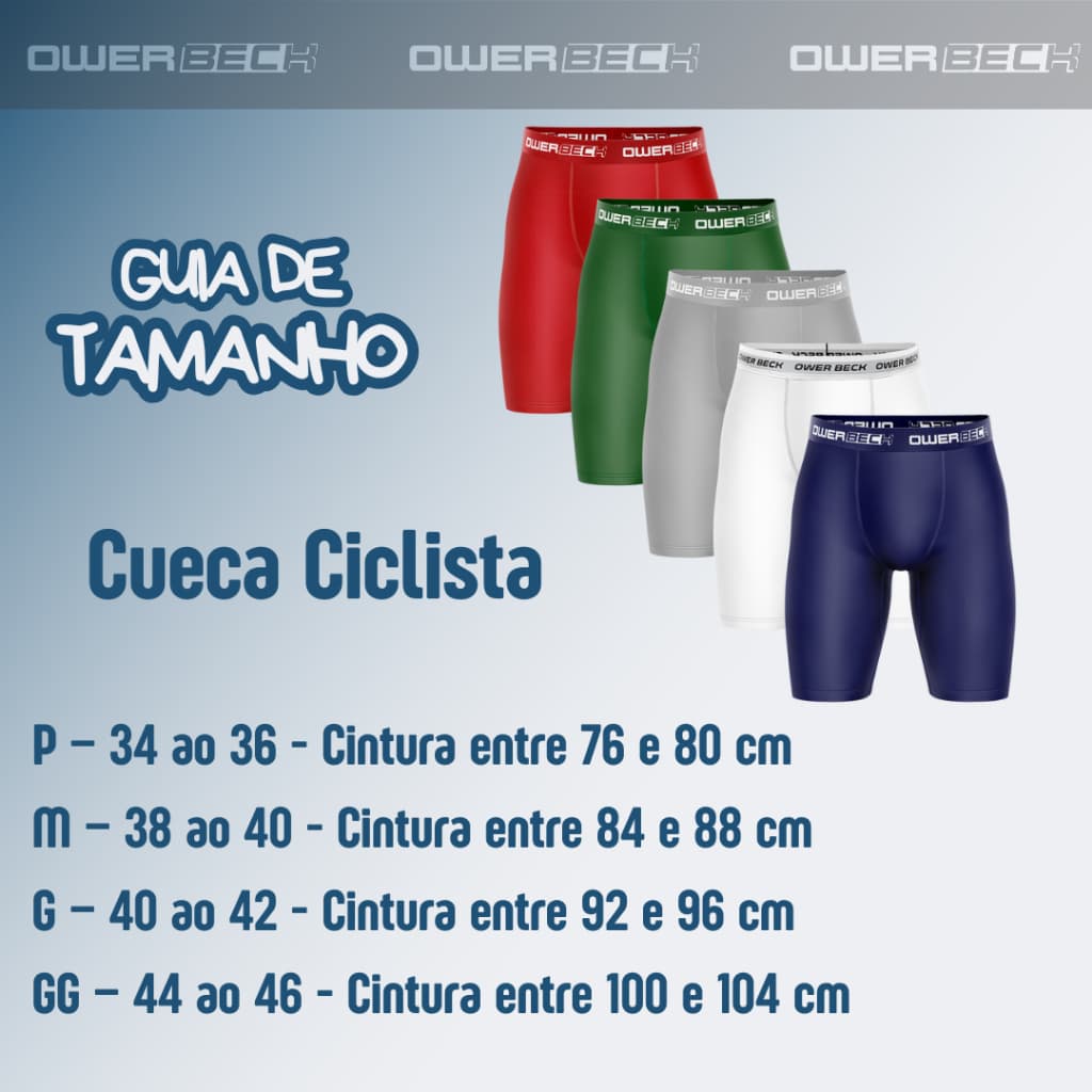 Kit 5 Cuecas Ciclista Cueca Long Leg Microfibra Com Forro