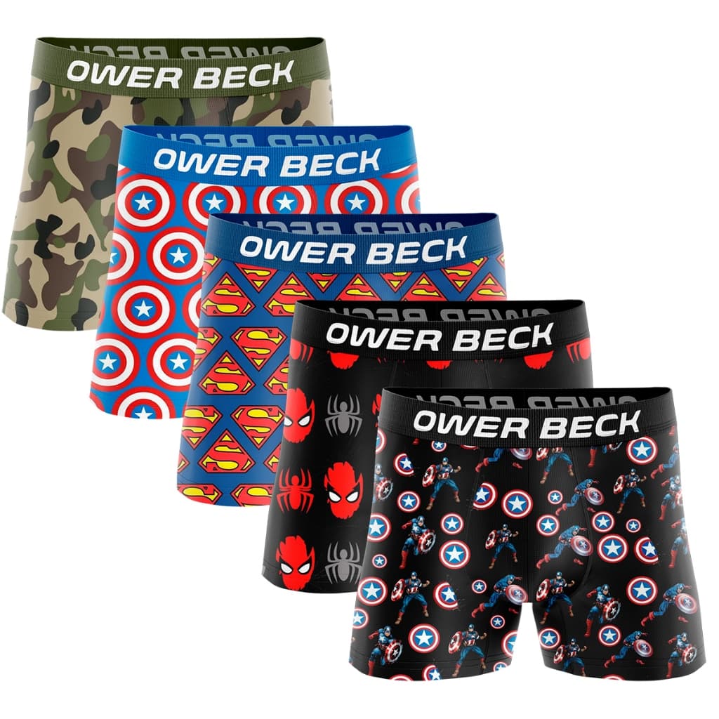 Kit 5 Cuecas Box Infantil De Menino Boxer Com Forro