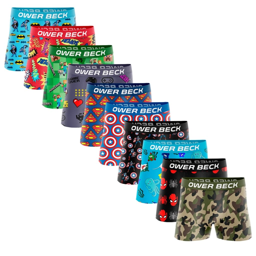 Kit 10 Cuecas Box Infantil Cueca Box De Menino Com Forro