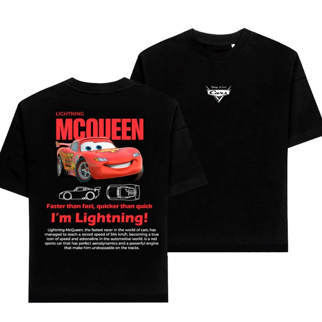 Camiseta Mcqueen Masculina Camisa Carros 100% Algodão Blusa Relâmpago Mc Queen Sally Alta Qualidade
