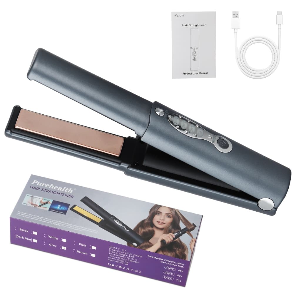 PrimePort carregador sem fio dual-use styling clip, cabelo liso & encaracolado, aquecimento 3D