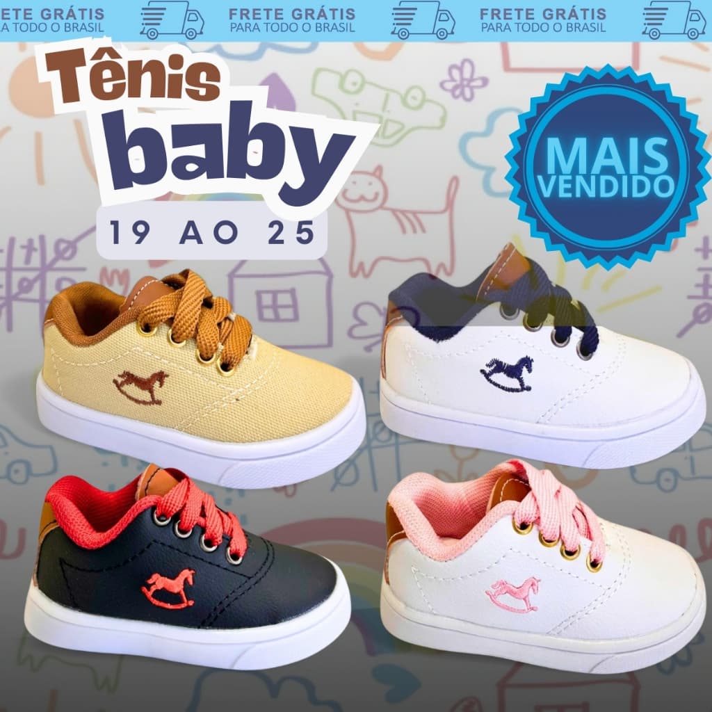 Tênis Baby Infantil Social Casual Sapatênis Escolar Batizado Super Leve Linha Premium