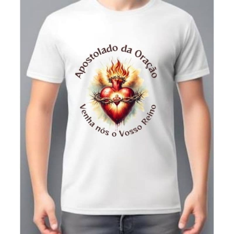 Camiseta Personalizada "Apostolado da Oração", camisa Apostolado.