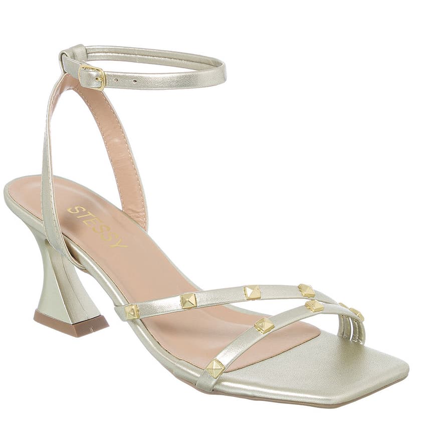 Sandalia Feminina Salto Taça 6 Cm Casual Tiras Finas Spaike Elegante Luxo 8565-0523