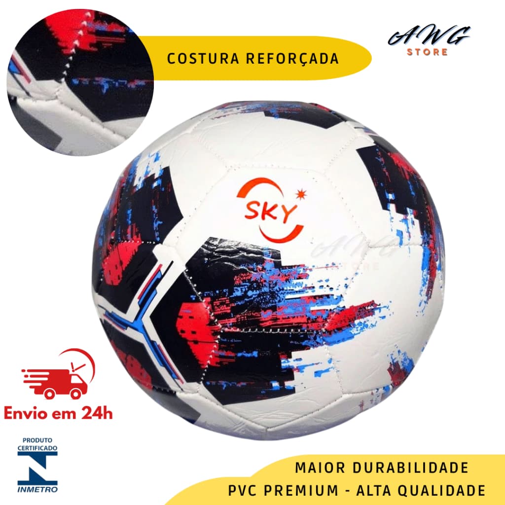 Bola de Futebol Grande Costurada Campo Futsal
