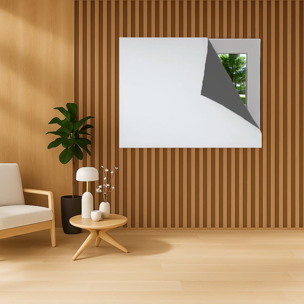 Cortina Painel Blackout PVC com Velcro Autocolante para Sala Quarto Cozinha