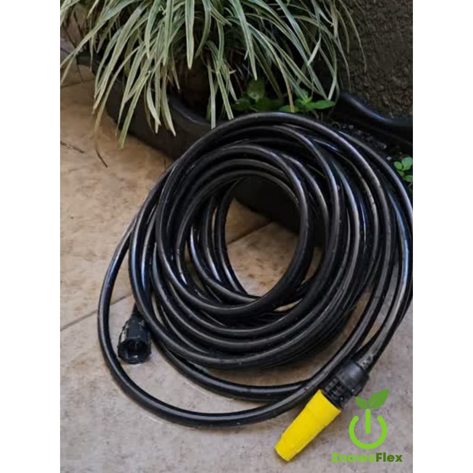 Mangueira de jardim uso geral siliconada dupla camada 20 metros Flexível  pronta para usar, brinde esguicho e adaptador