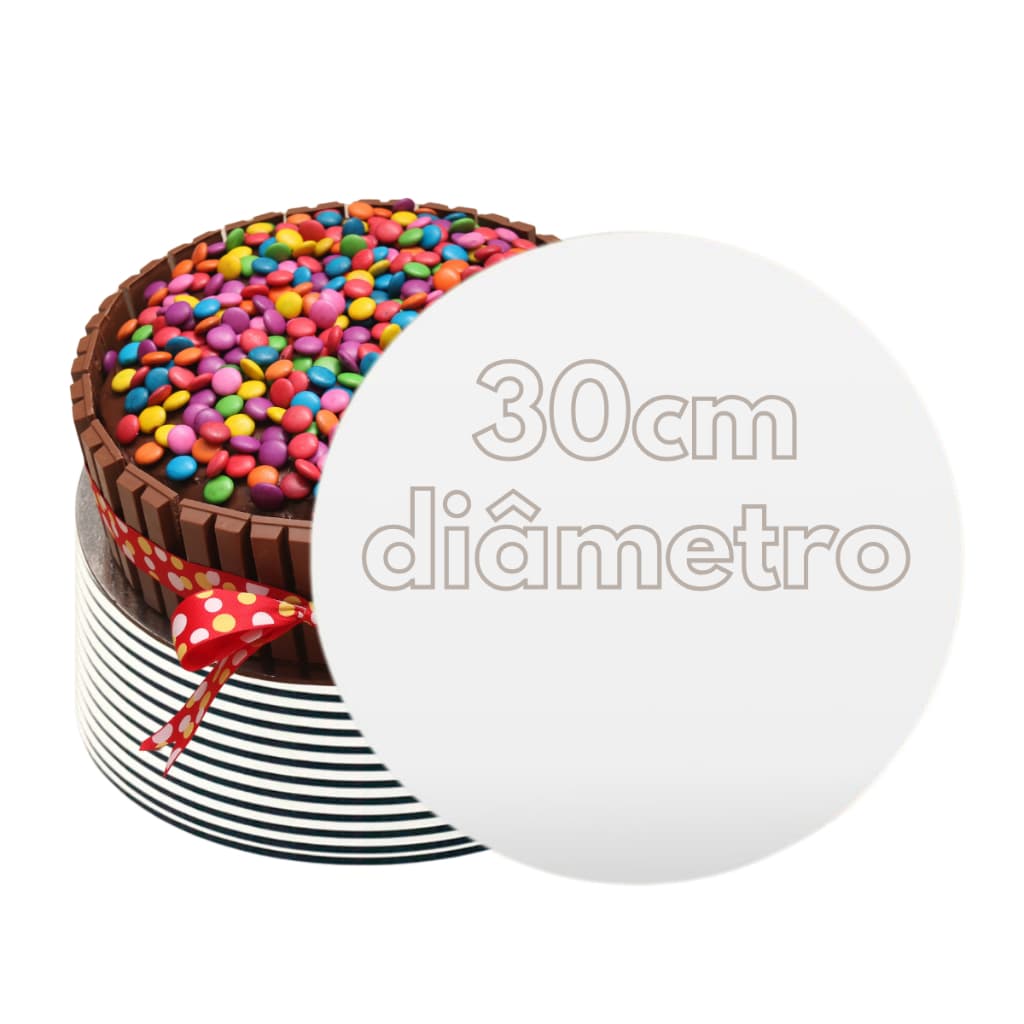 Kit 40 Bases de 30cm Para Bolo Confeitado de MDF Redondo Cake Board Tabuleiro Resistente