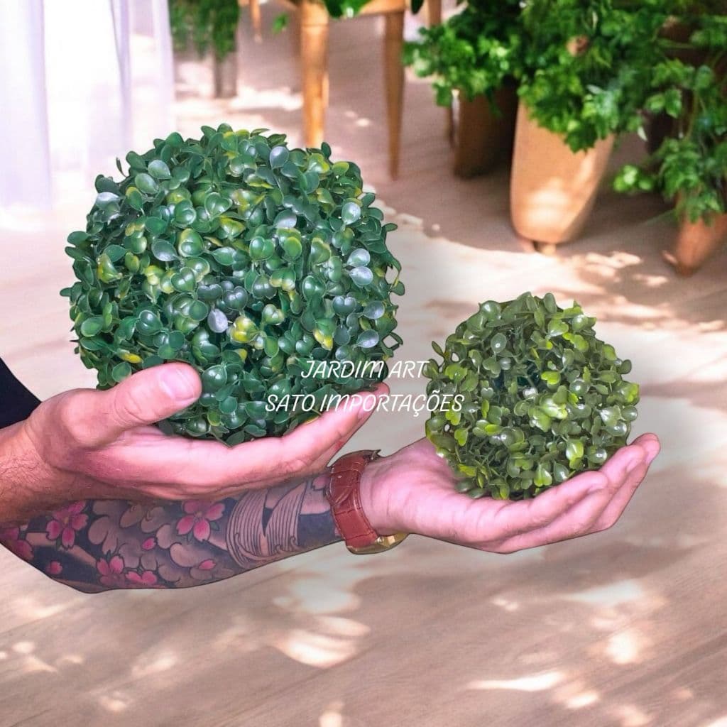 Decoração Sem Manutenção – 1 a 4 Bolas de Buxinho e Eucalipto Artificial!