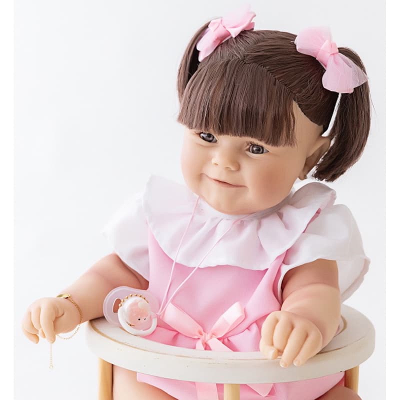 Bebê Reborn Realista Grandona 60cm Maddie Banho - Maria Flor