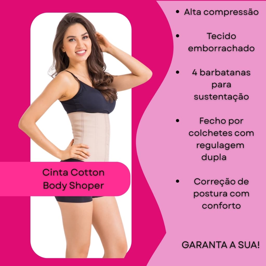 Cinta Modeladora Esbelt Feminina Redutora Abdominal Modela Cintura Alta Compressão Pós Parto Postura