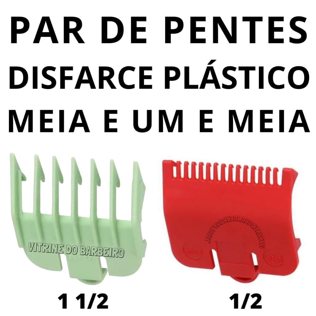 Kit Especial 2 Pentes De Disfarce 0,5 E 1,5 Para Barbearia