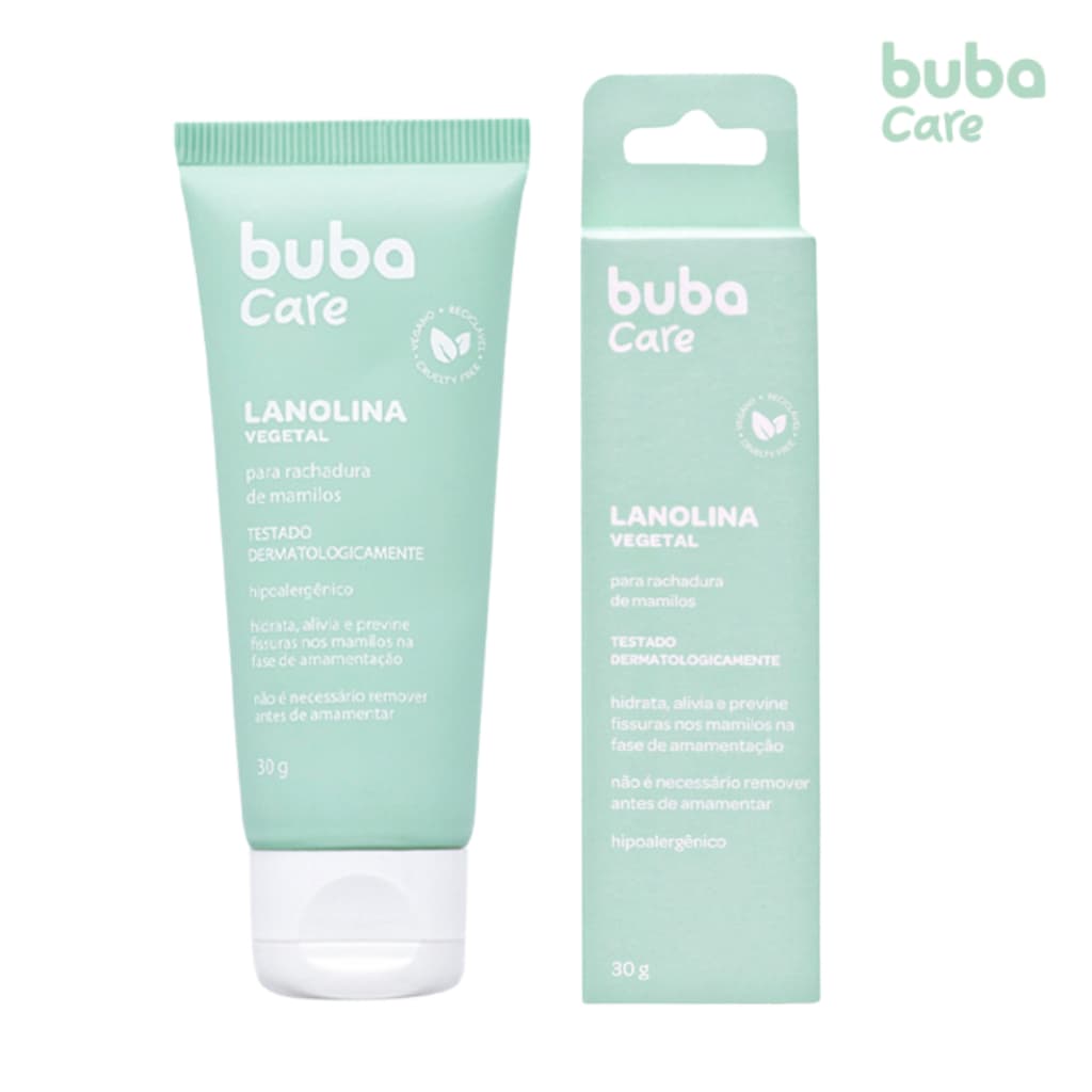 Pomada de Lanolina para Amamentação Creme Protetor para os Seios 30g Buba Care