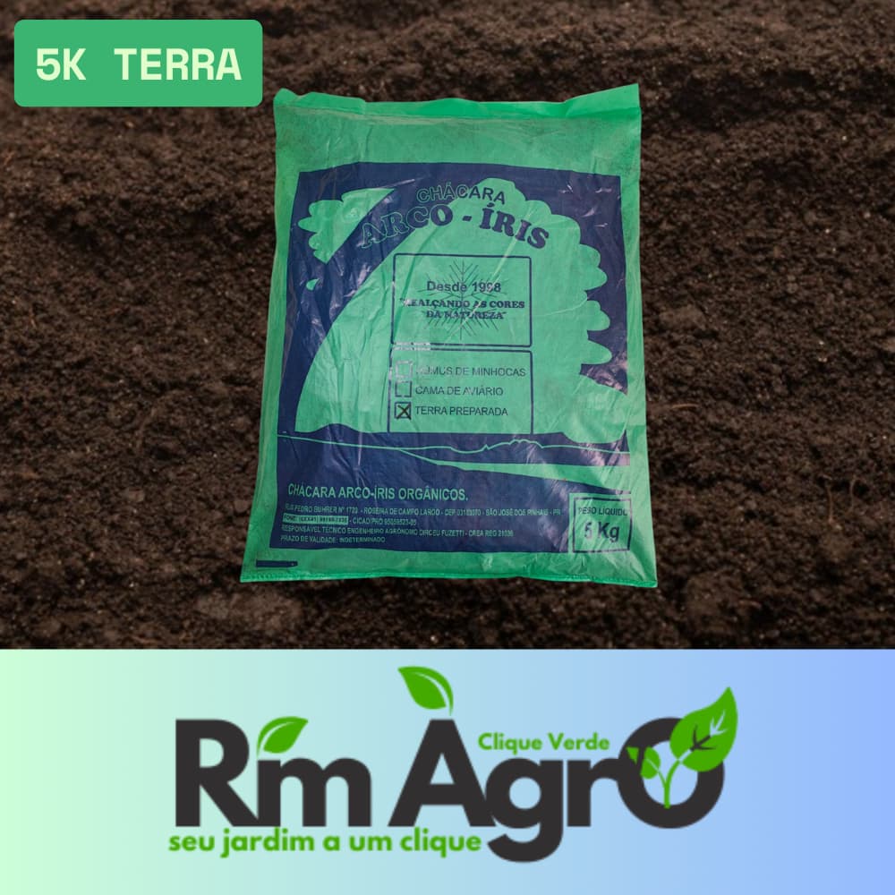 5 kg - TERRA PREPARADA - Composto de Orgânicos adubado Para Plantas Flores Suculentas Hortas